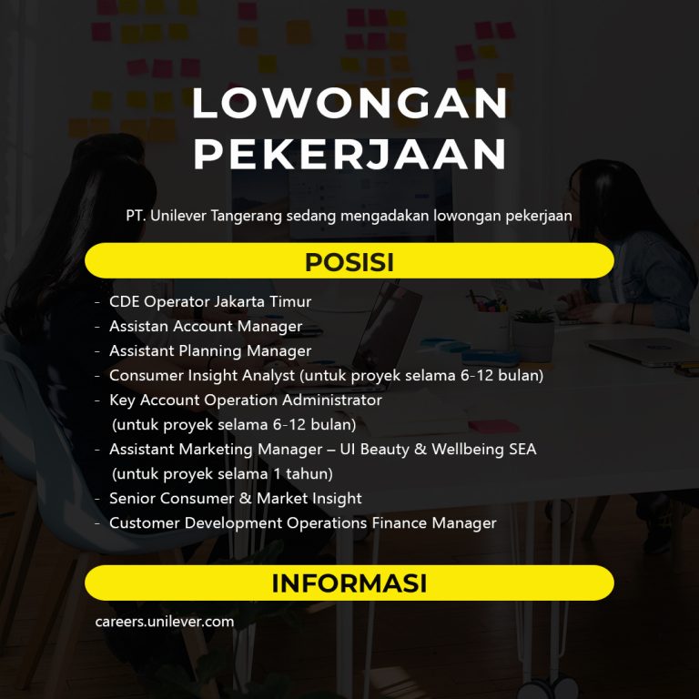 LOWONGAN PEKERJAAN PT UNILEVER TANGERANG2