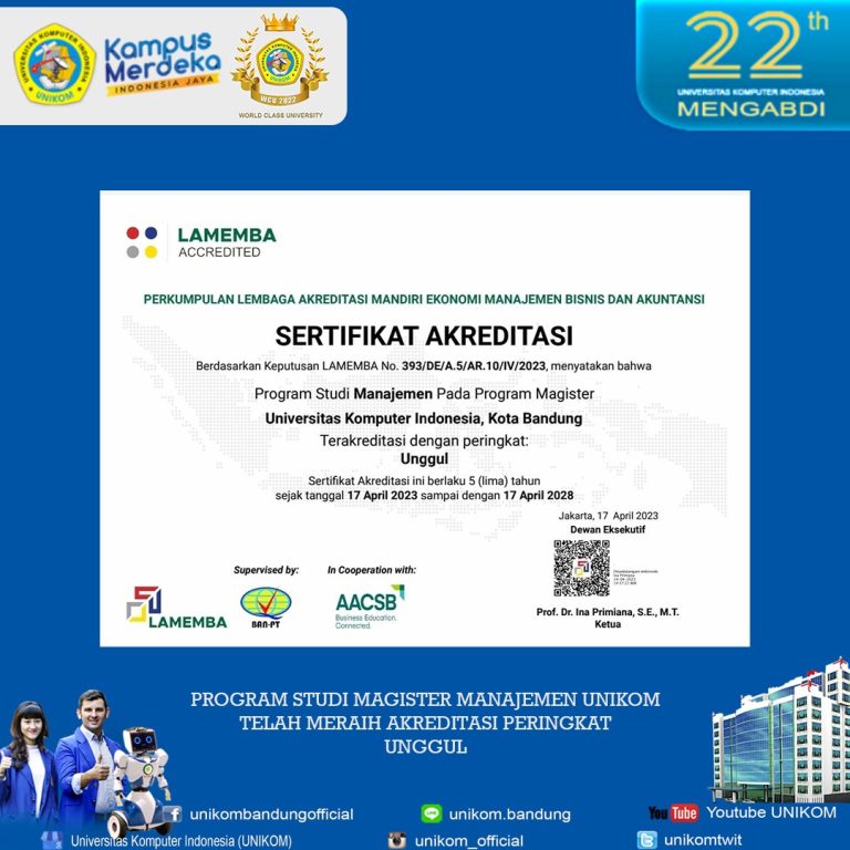 AKREDITASI MAGISTER MANAJEMEN UNIKOM 2023 COMPRESS