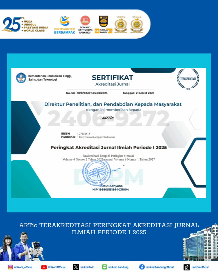 SERTIFIKAT JURNAL ARTIC TERAKREDITASI