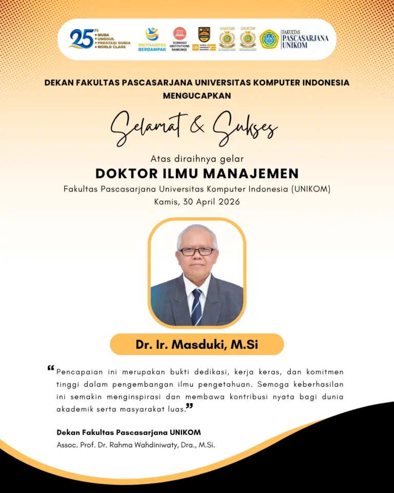UCAPAN SELAMAT DIRAIHNYA GELAR DOKTOR MASDUKI